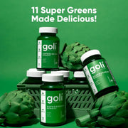 Goli SuperGreen Vitamin Gummy - Essential Vitamins and Minerals - Plant-Based, Vegan, Gluten-Free & Gelatin Free