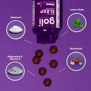 Goli Dreamy Sleep Gummy - Melatonin, Vitamin D, Magnesium, Lemon Balm Extract, Gelatin-Free, Gluten-Free, Vegan & Non-GMO