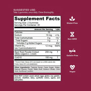 Goli Beets Cardio Gummy - Beet Root Extract & 100mg CoQ10, Gluten-Free, Vegan, Non-GMO, and Gelatin-Free. Nature's Great Superfood