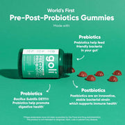 Goli Pre, Post, Probiotics Gummy - World's First 3-in-1 Gluten-Free, Vegan, Non-GMO, and Gelatin-Free.