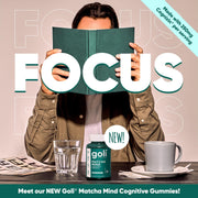 Goli Matcha Mind Gummies - Green Tea Leaves Powder with Cognizin for Focus, Attention and Brain Health, Vegan, Non-GMO, Gluten-Free & Gelatin Free