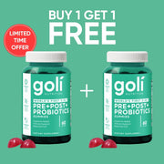 Buy 1 Get 1 FREE Goli® Probiotic+ Gummies